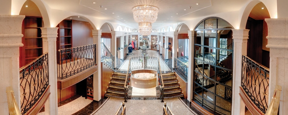 Tauck River Cruises Lobby + PerryGolf Cruise Vacation Packages Worldwide